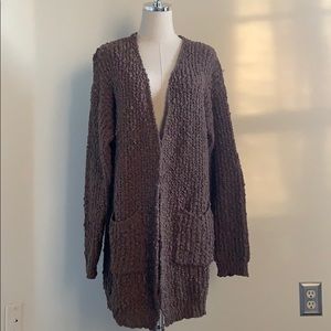 Annabelle Open Front Sweater Nubby Knit size L/XL